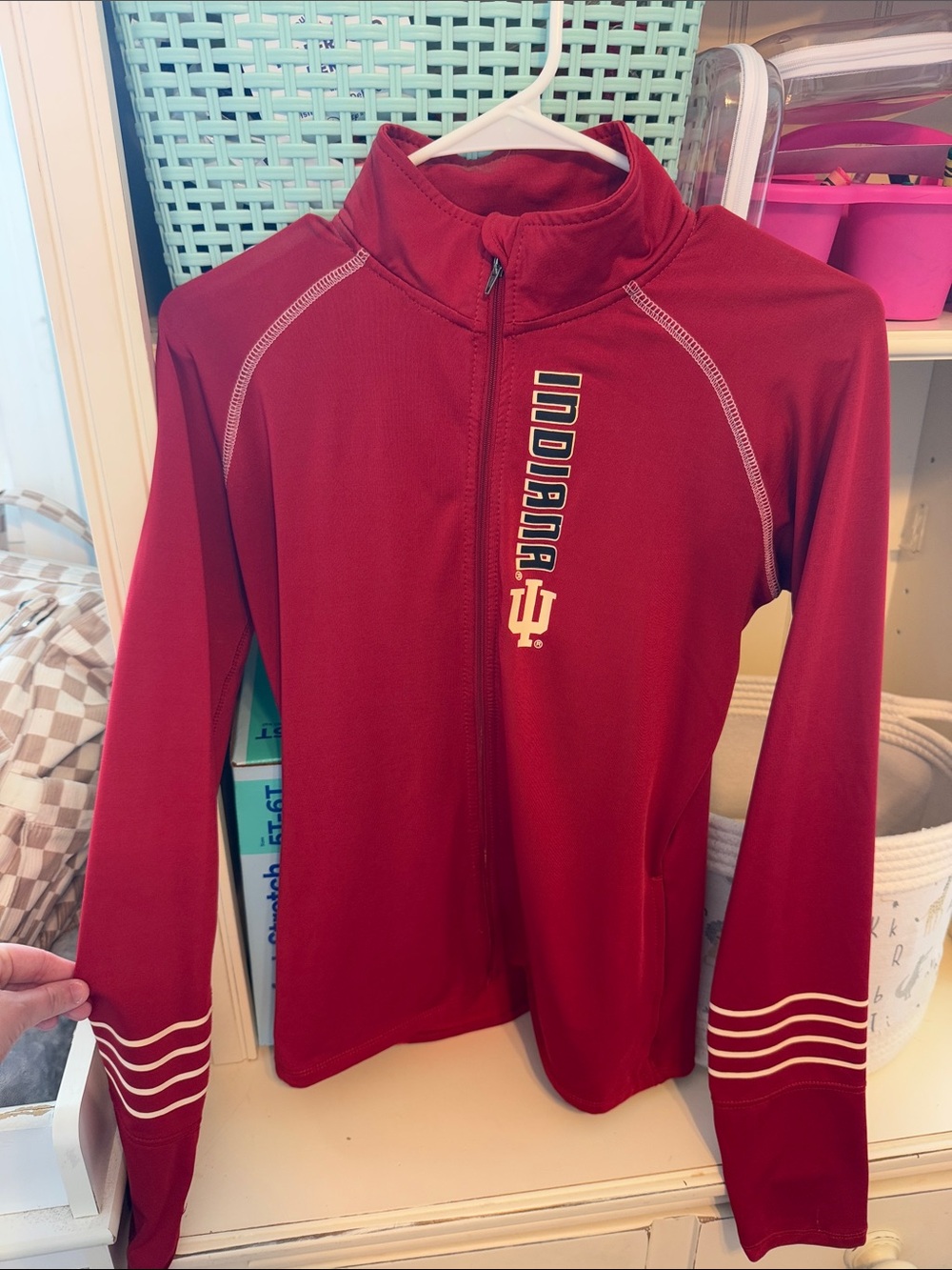 Pro Edge Maroon Full-Zip Athletic Jacket